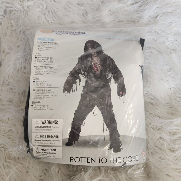 California Costume Collection Rotten To Core Swamp Zombie Halloween Child M 8-10 - Picture 1 of 4